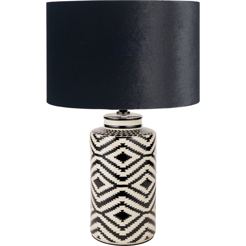 Batruk Ceramic Table Lamp, Velvet
