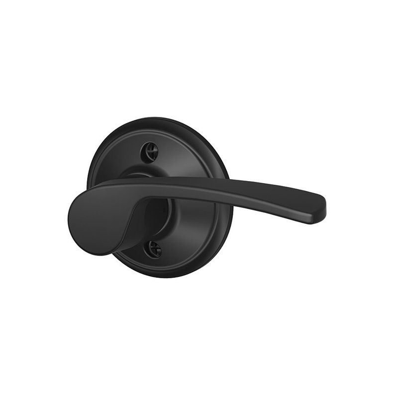 Merano Lever Non-Turning Lock, Right Hand, Matte Black