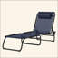 Chaise longue de piscine pliante, chaise de bronzage de patio, chaise longue d'extérieur avec dossier inclinable à 4 positions, siège en filet respirant pour la plage, la cour, le patio-122100157-122100154
