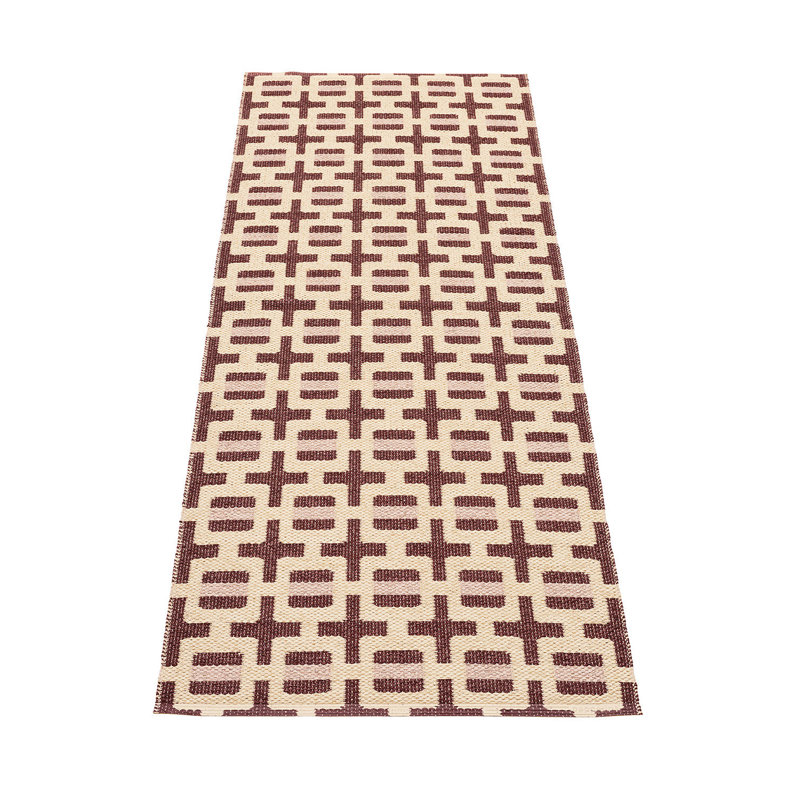 Rug TOM Leaf 2.25 X 4 Ft, Burgundy, Runner 2'3" x 5'10"
