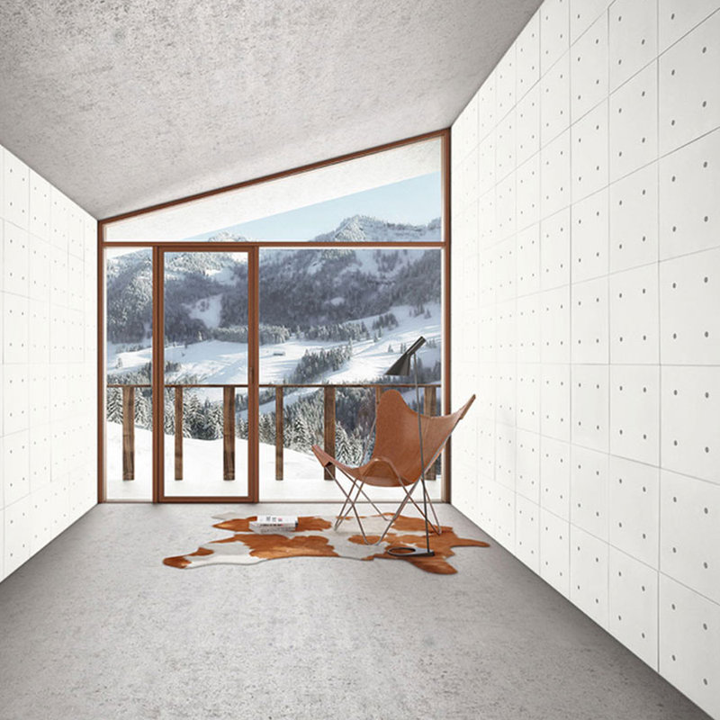 Carreau de ciment 16 po x 16 po Hando, Blanc