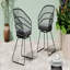 Chaise Terry 2 pièces avec 2 coussins gris
