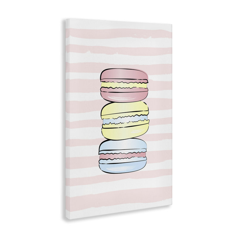 "Pink Stripes Macarons" par Martina Pavlova, H 24 po x l 16 po