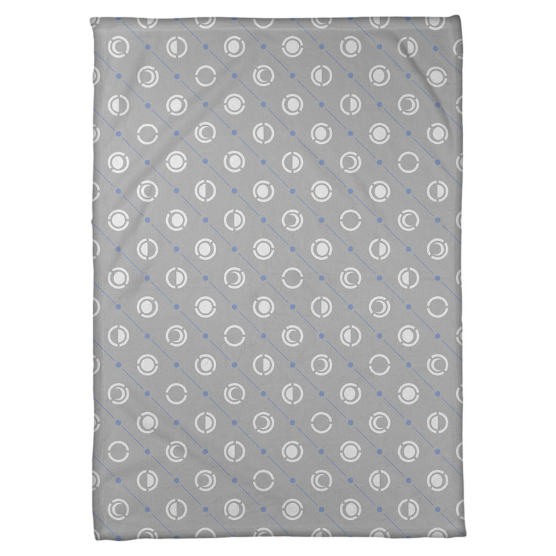 Couverture polaire moon phases, l 60 po x L 80 po, Bleu