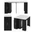 Table convertible pour salle à manger et îlot avec éclairage à DEL et ports de charge, rangement caché-744463825