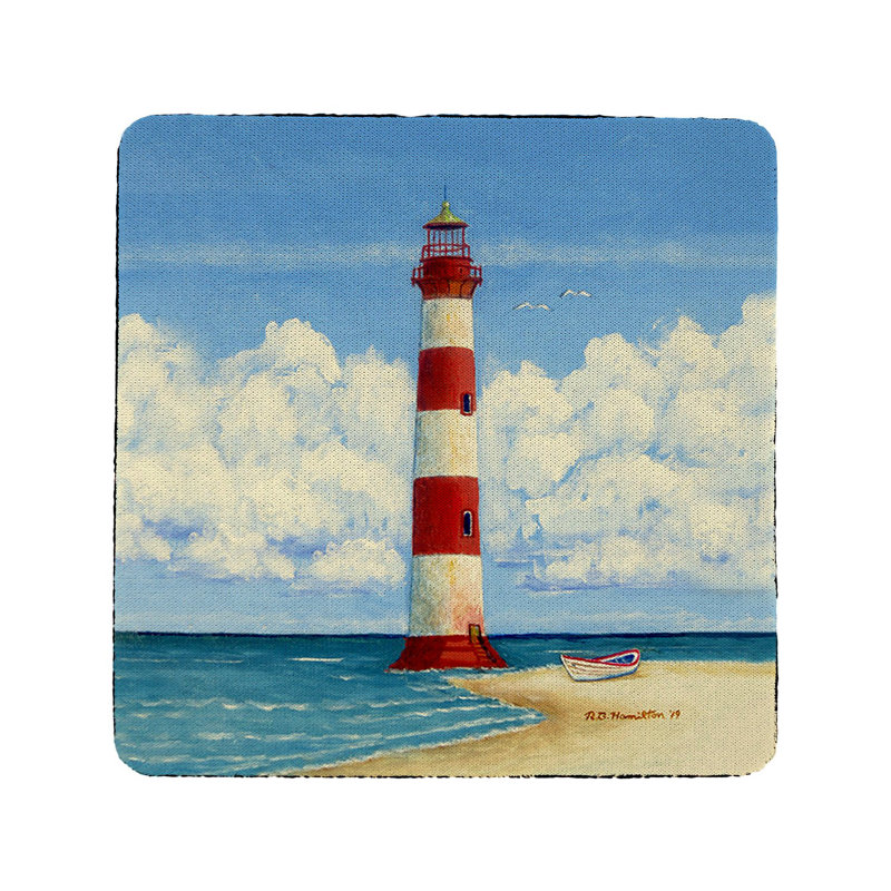 Square Non-Slip Rubber Coaster Set (4 Pieces)