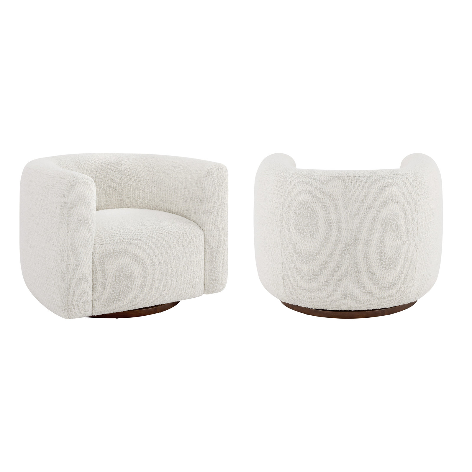 Becki Owens for Joss & Main Upholstered Swivel Accent Chair, Pearl