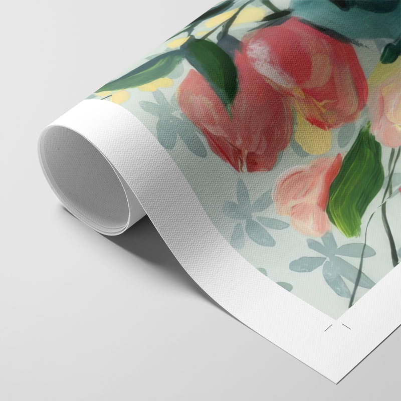 «Painted Posies I», reproduction d'art en toile seulement - non encadrée