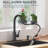 Black Kitchen Faucet with Soap Dispenser and Pull Down Sprayer