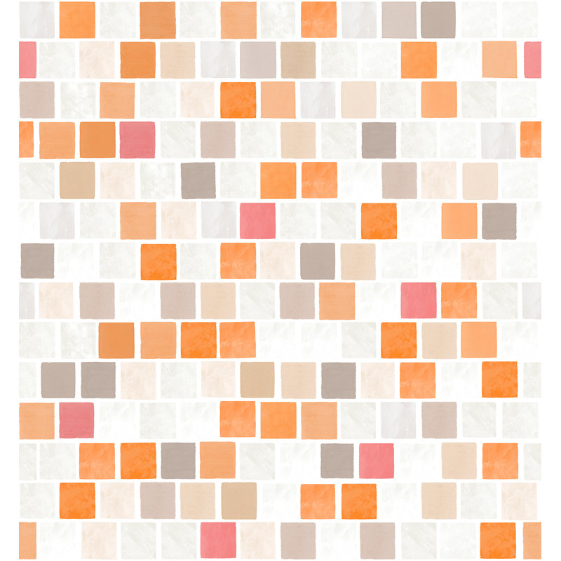 Yuki Osada Geometric Wallpaper Double Roll, Orange