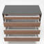 Victoria Solid Wood 254 cm W Chest of 4 Drawers