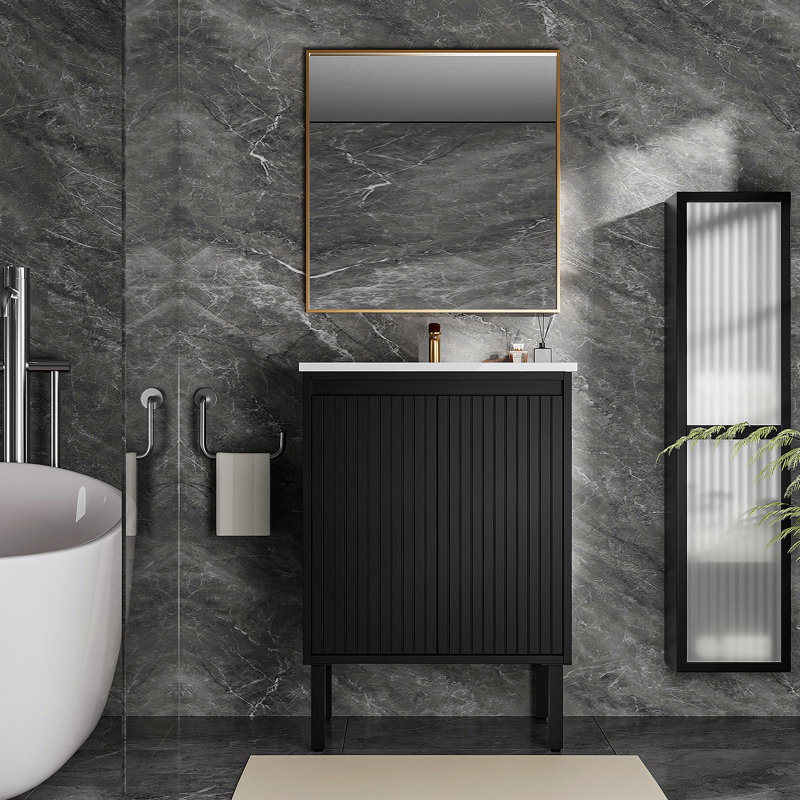 Meuble-lavabo 24 po sans lavabo, Noir