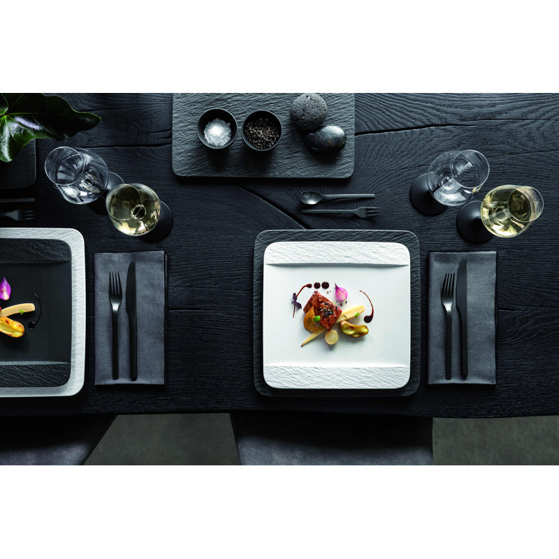 Villeroy & Boch Manufacture 12.75" Buffet Plate Square, Black