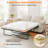 Full Sleeper Sofa with 4" Memory Foam Mattress & Nailhead Trim-1280217041-1280214888