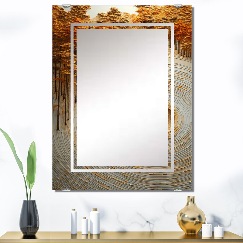 Abstrait pin en spirale Serenity I - Miroirs muraux abstraits Botanicals MIR137940, 40 po x 30 po