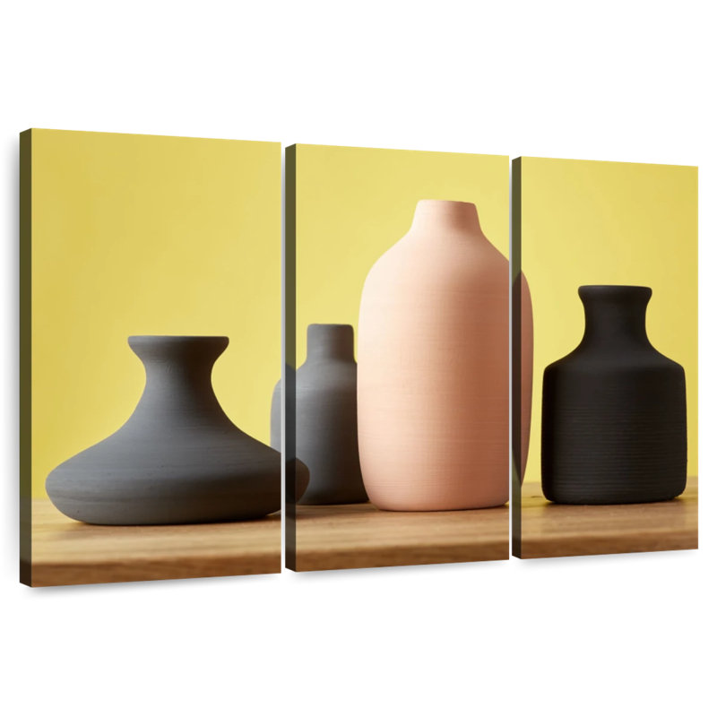 Minimalist Ceramic Vases, 42" H x 65" W