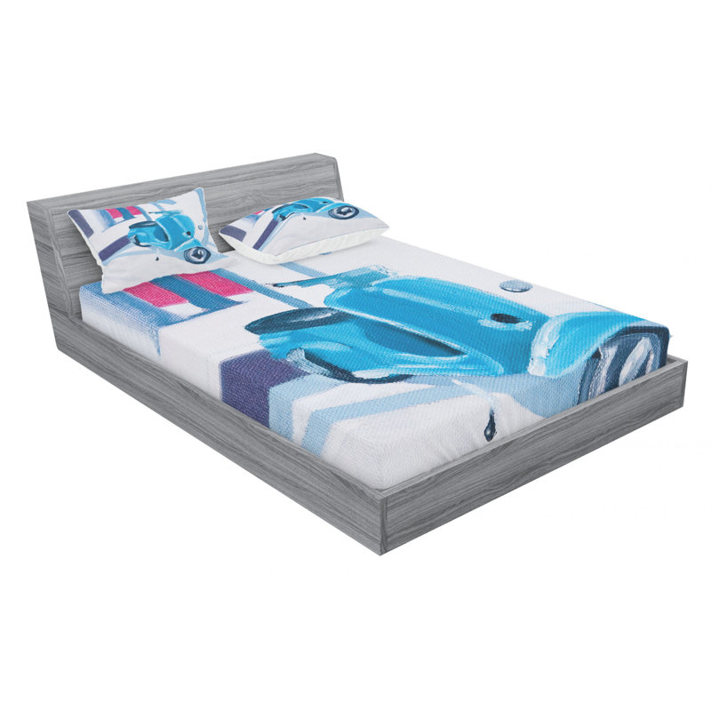 Microfiber Sheet Set, Queen Sheet Set with Fitted Sheet