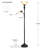71'' Black Torchiere Floor Lamp