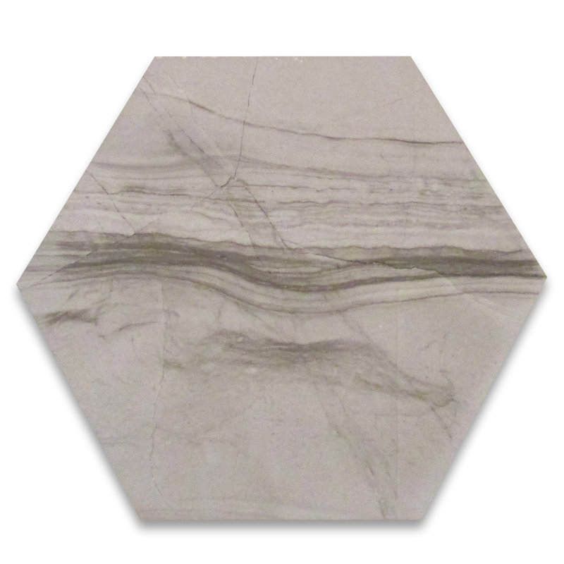 Carrelage hexagonal gris marbre 6 po Athens