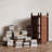 Nut-Brown Modern Solid wood rotating bookshelf