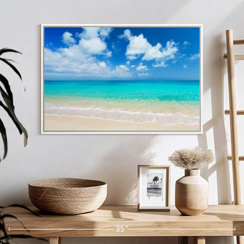 Un Aykhan, Cadre flottant blanc, 25 po x 17 po