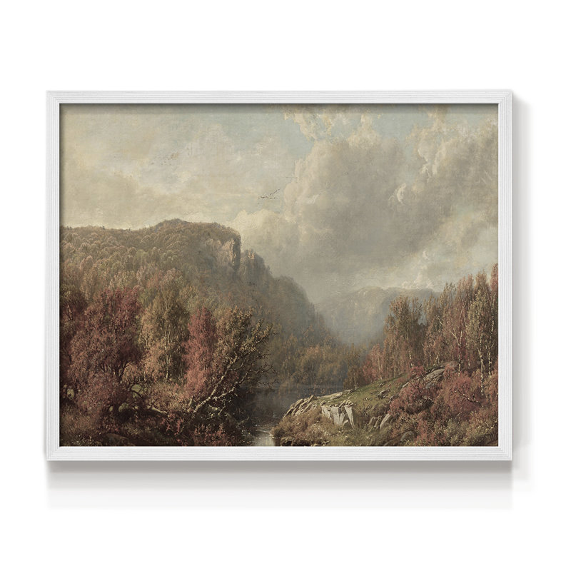 Paysages rétro-CCLVI-impression encadrée - réaménageable, H 16 po x l 20 po, Blanc