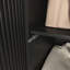 Armoire spacieuse moderne en bois noir avec miroirs