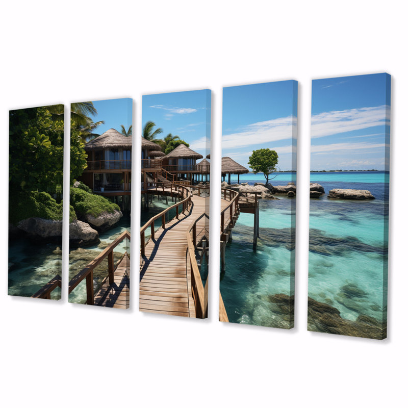 Maldives Beaches Maldives I sur toile, reproduction de 5 pièces