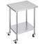 Table de travail en acier inoxydable 61 x 76 x 97 cm, équipée de 4 roulettes, 3 niveaux de hauteur réglables, table de préparation alimentaire robuste pour cuisines professionnelles et restaurants, argent-139081675