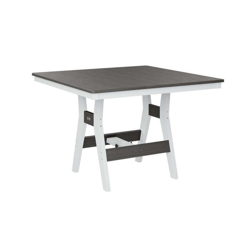 Table carrée de hauteur comptoir de 44 po Bulger, H 35,5 po x l 44 po x P 44 po, Gris côtier