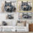 minimalism blue and grey Wolf Expression - Wolf Canvas Wall Art-97034678-97034673