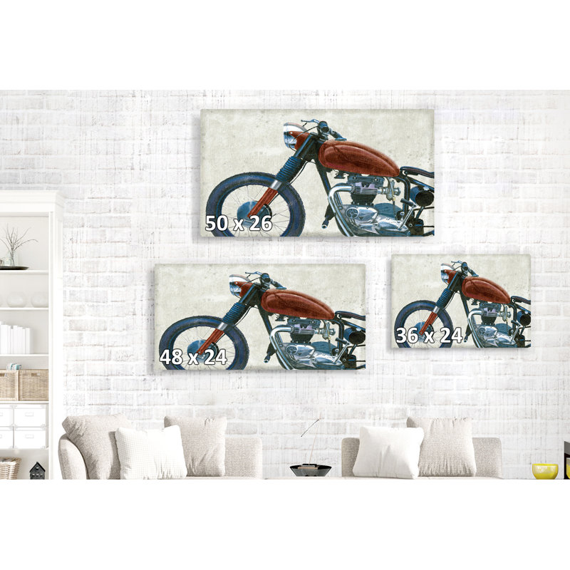 Moto rétro, conducteur bas, chrome, texture, grunge, noir, argent, brun clair, gris, profil 3/4, crème, rouge, plus clair. Marron
