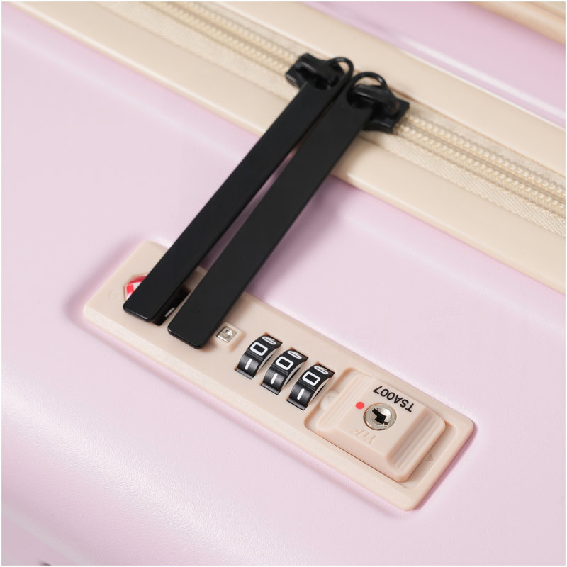 Ensemble de bagage 5 pièces avec ouverture frontale, valise de transport extensible rigide avec roulettes pivotantes, sac de rangement pour porte-gobelet et verrou USB
