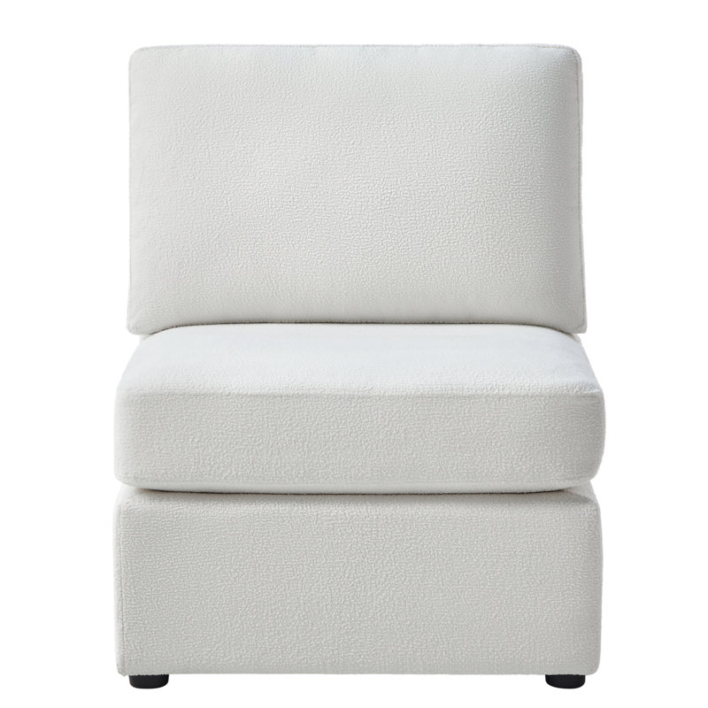 Chauncy Armless Chair  Ivory, Ivory, 34.07" H x 27.07" W x 33.07" D