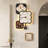 Black & Beige Retro Square Pendulum Wall Clocks
