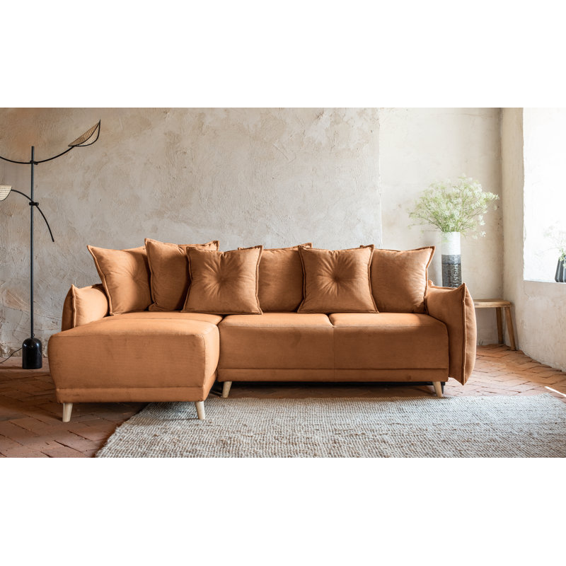 Lazy Lukka 4 Seater Corner Sofa , Orange