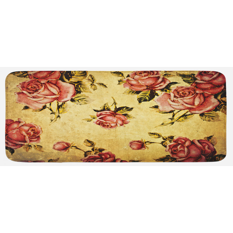 Tapis de cuisine rose
