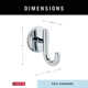 Trinsic Single Towel Hook Bath Hardware Accessory