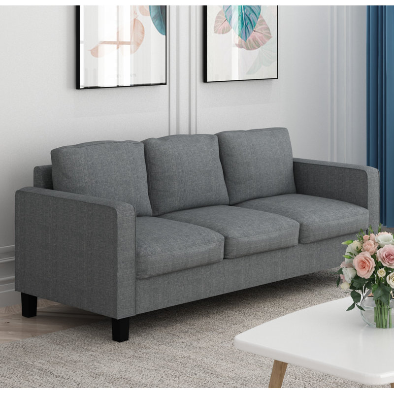 Canapé à accoudoirs carrés 75,9 po Cascata, Gunmetal