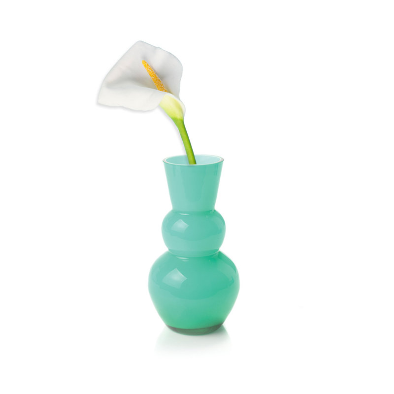 Alaina Glass Table Vase, Teal