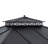 Sunjoy Hardtop Gazebo 11 x 13 ft. Outdoor Patio Black Metal Gazebo, Double Tiered Gazebo with Ceiling Hook and Mesh Netting