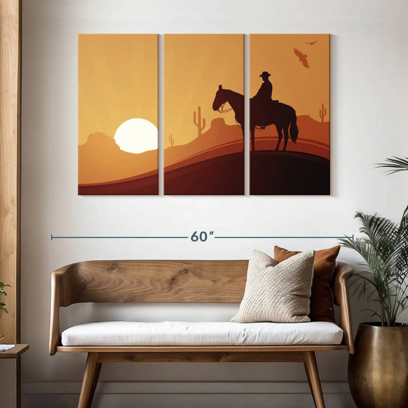 Lelar Desert Cowboy, 32" H x 50" W