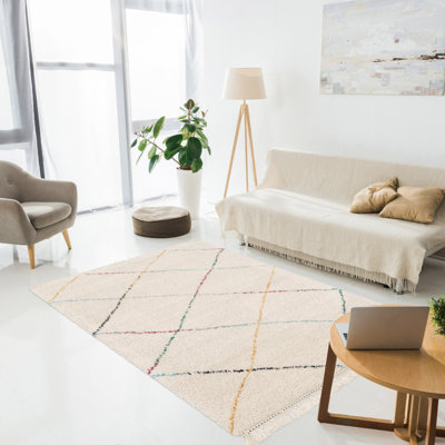 Geometric Shag Area Rug