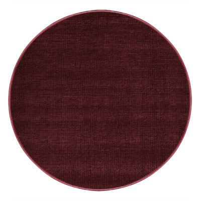 Machine Washable Solid Red Area Rug
