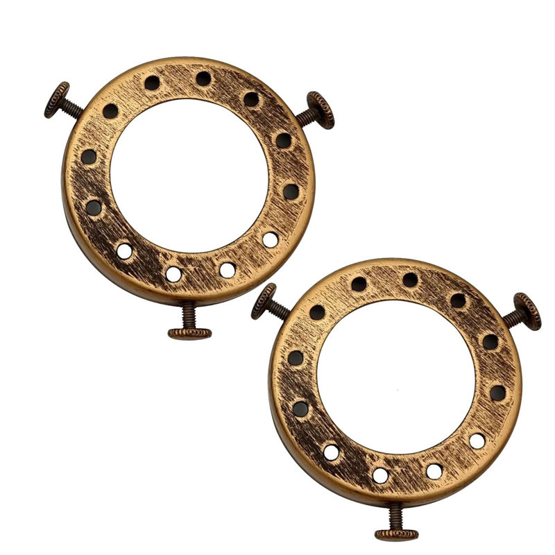 Socket Lampshade Holder Top Collar Ring Adapter Lamp Base Solid Metal Separate Lighting Kit, Copper