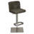 Tuller Swivel Upholstered Faux Leather Adjustable Height Counter Stool with Stainless Steel Frame