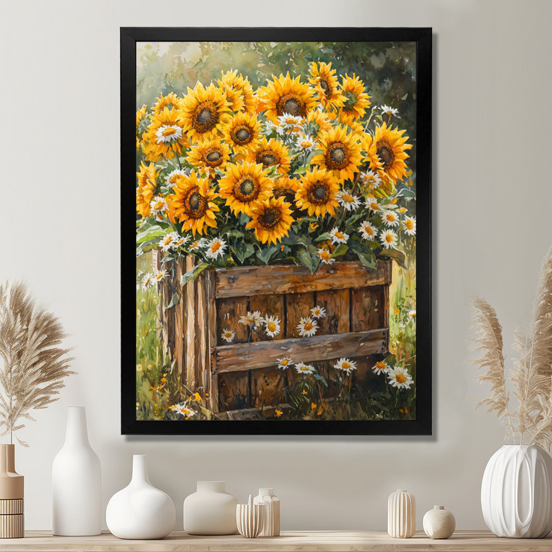 Bess - impressions murales florales, H 40 po x l 30 po, Black, Reproduction encadrée d'une seule photo