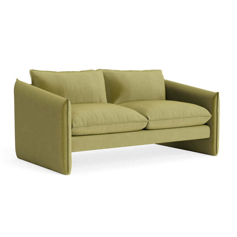 Canapé Softmore, H 34 po x l 74 po x P 40 po, Velours Loden
