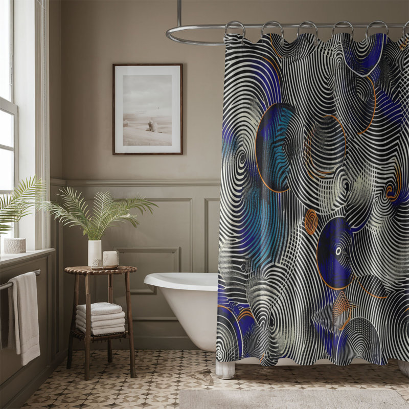 Rideau de douche standard 1 pièce Frodin, H 74 po x l 71 po