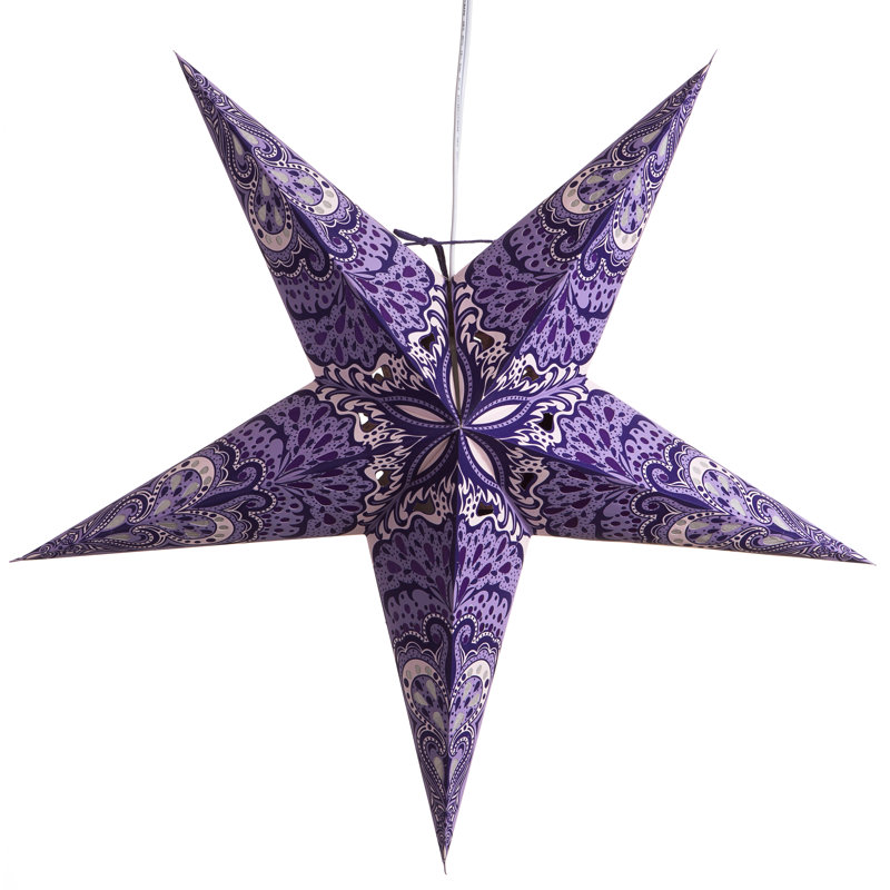 Étoile charmante en papier Charm, Mauve